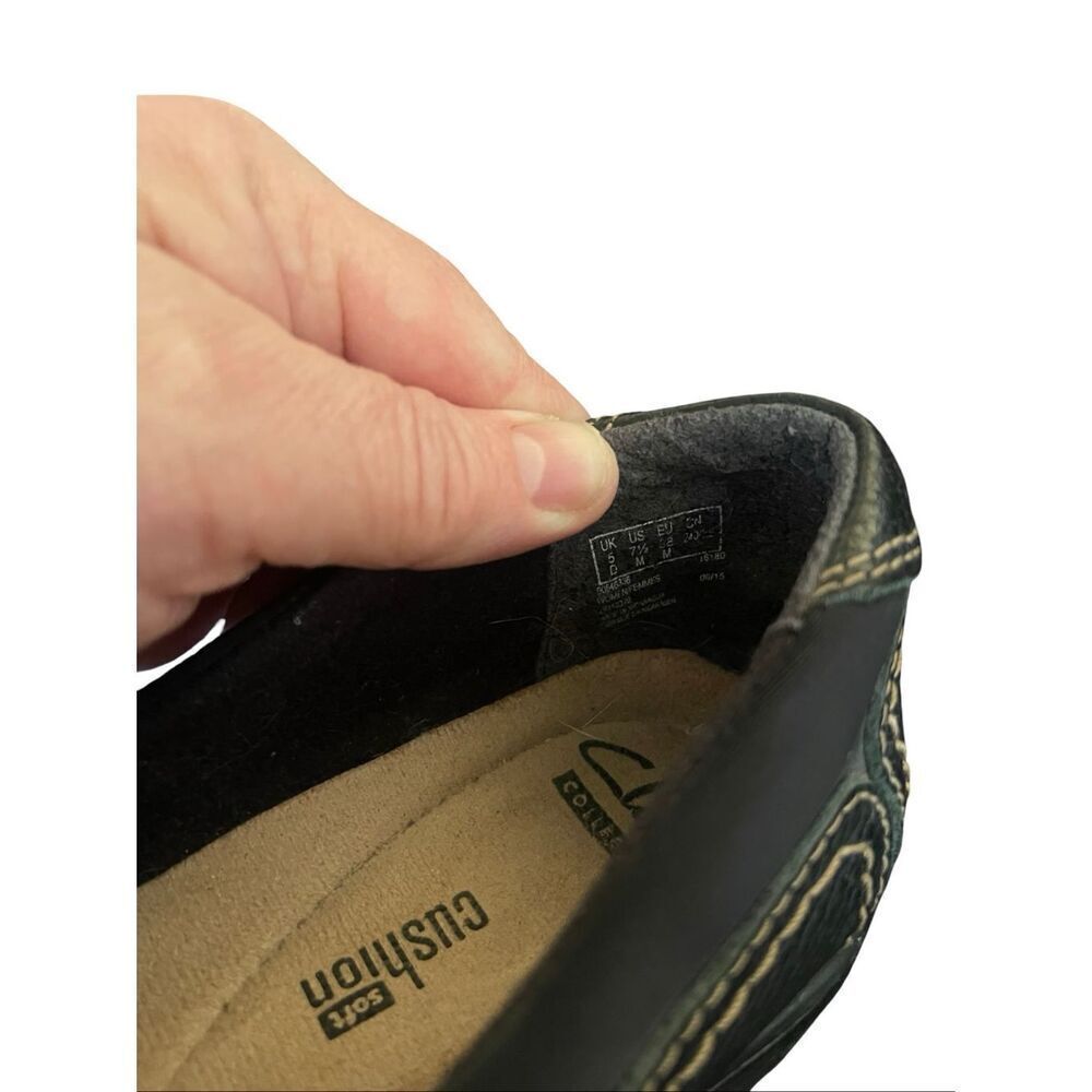 Clark's Womens Black Soft Cushion Evianna Fig Slip On Loafer Flats Size 7.5 - Picture 5 of 13